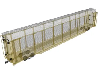 Railroad AutoCarrier 3D Model preview