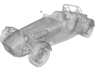 Caterham R500 3D Model preview