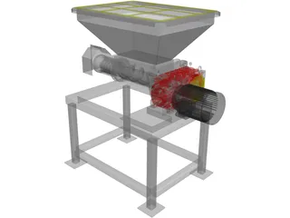 Meat Grinder with Stand 3D Model preview