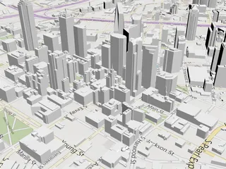 Dallas City Map 3D Model preview