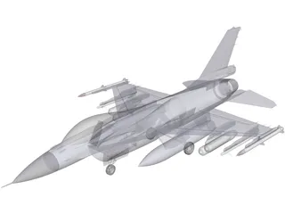 F-16 Fighting Falcon 3D Model preview