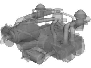 Rotax 912 Engine 3D Model preview