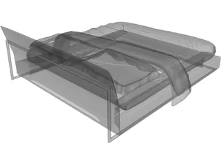 Bed with Sailor Trim 3D Model preview