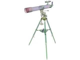 Bresser R-80 Telescope 3D Model preview