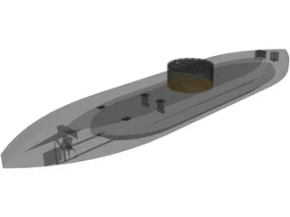 US Ironclad Monitor 3D Model preview
