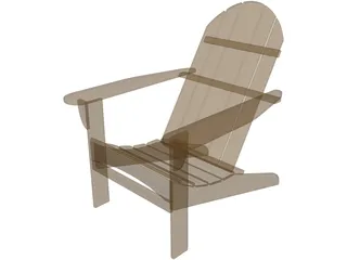 Chair Adirondak 3D Model preview