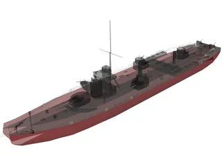 River Monitor Russian 3D Model preview