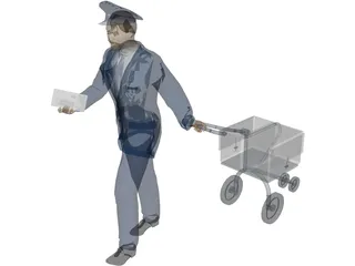 Postman 3D Model preview