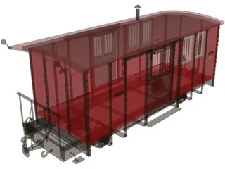 Post Wagon 3D Model preview