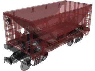 Union Pacific Wagon 3D Model preview