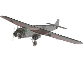 Ford A5 Trimotor 3D Model preview