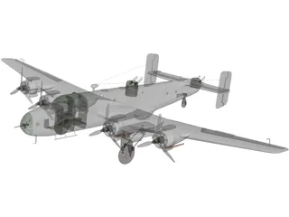 Handley Page Halifax B.III 3D Model preview