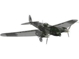 Heinkel He 111 H 3D Model preview