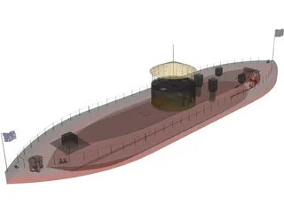 US Monitor 3D Model preview