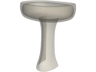 Pedestal Sink 3D Model preview