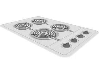 Stove Top 3D Model preview