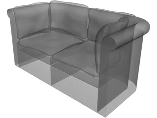 Couch Traditional 3D Model preview