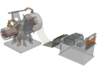 Double Supply Line 3D Model preview