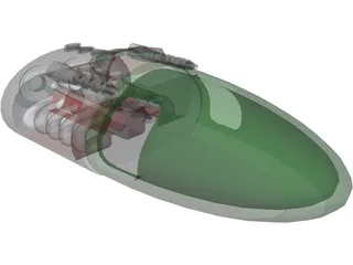 Futuristic Air Car 3D Model preview