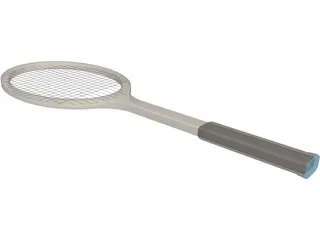 Tennis Racket Vintage 3D Model preview