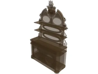 Victorian Sideboard 3D Model preview