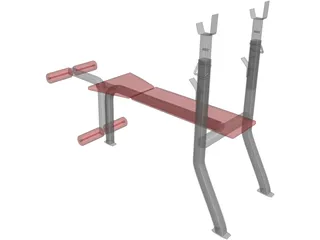 Weight Bench 3D Model preview