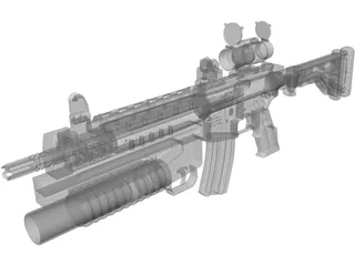 Gun 3D Model preview