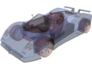 Pagani Zonda 3D Model preview