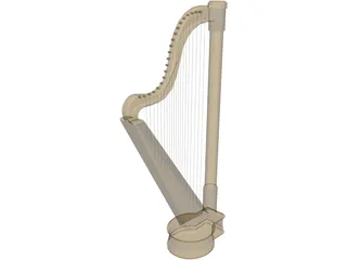 Harp 3D Model preview