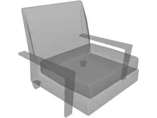 Chair with Arms 3D Model preview