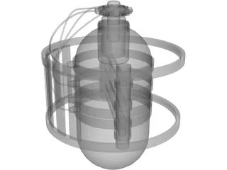 Container Satellite 3D Model preview