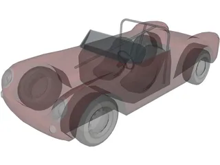 Porsche Roadster (1955) 3D Model preview