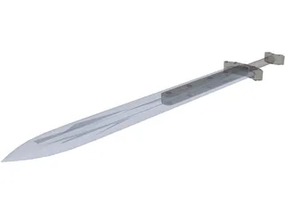 Sword Short Broad 3D Model preview