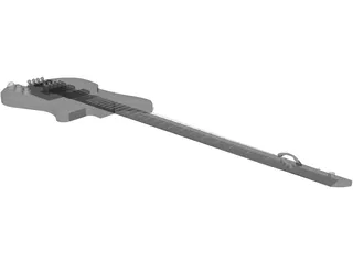 Guitar Philip Kubicki Factor Bass 3D Model preview