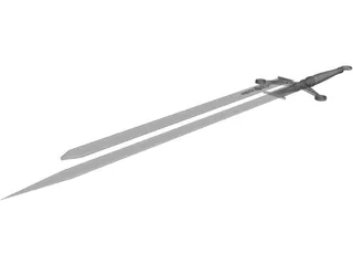 Scottish Claymore 3D Model preview