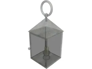 Handheld Candle Lantern 3D Model preview