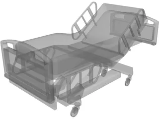 Bed Hospital Incline 3D Model preview