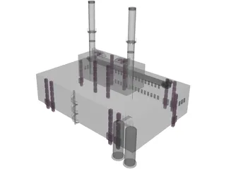 Power Station 3D Model preview