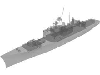 Oslo Class Frigate 3D Model preview