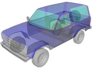 Ford Bronco (1987) 3D Model preview