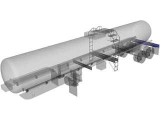 Trailer Tanker 3D Model preview