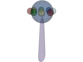Baby Rattle 3D Model preview