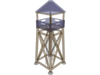 Guard Tower Middle Ages 3D Model preview