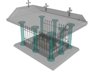 Crypt and Coffin 3D Model preview