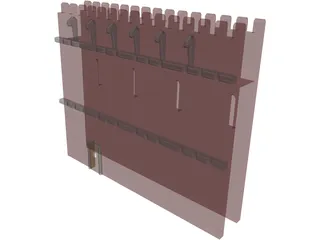 Wall Gothic 3D Model preview