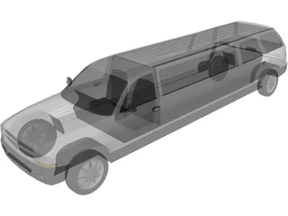 Dodge Durango Limo 3D Model preview