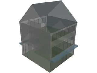Shops Small Multi-Level 3D Model preview