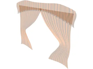 Curtains 3D Model preview