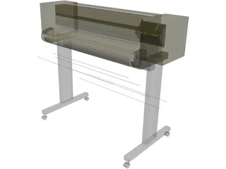 Plotter HP650C 3D Model preview