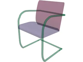 Brno Chair 3D Model preview
